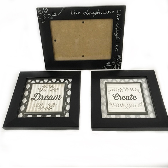 Not Branded Other - Black Frames Inspiring Home Decor 3 Piece Set